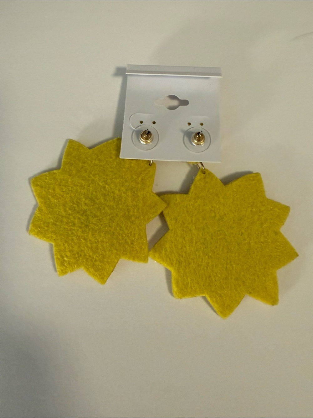 Yellow Beaded Sunflower Statement Earrings - Picture 4 of 4